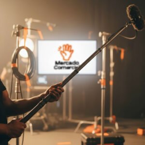 Vara de Extensão de Microfone Boom Telescópica de 3 Metros de 9 Seções